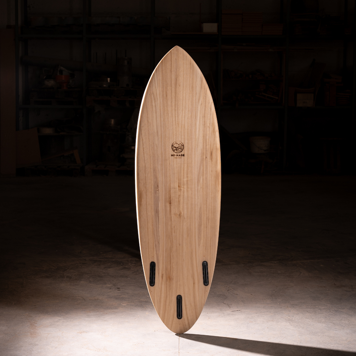 wooden surfboard