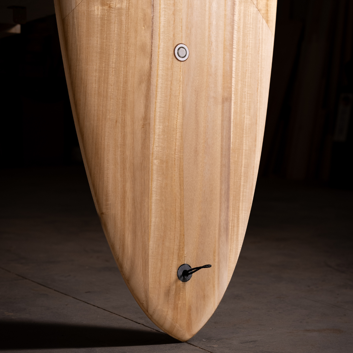 wooden surfboard