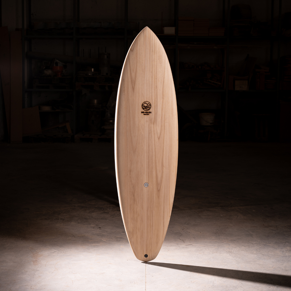 wooden surfboard