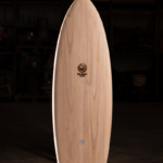 wooden surfboard