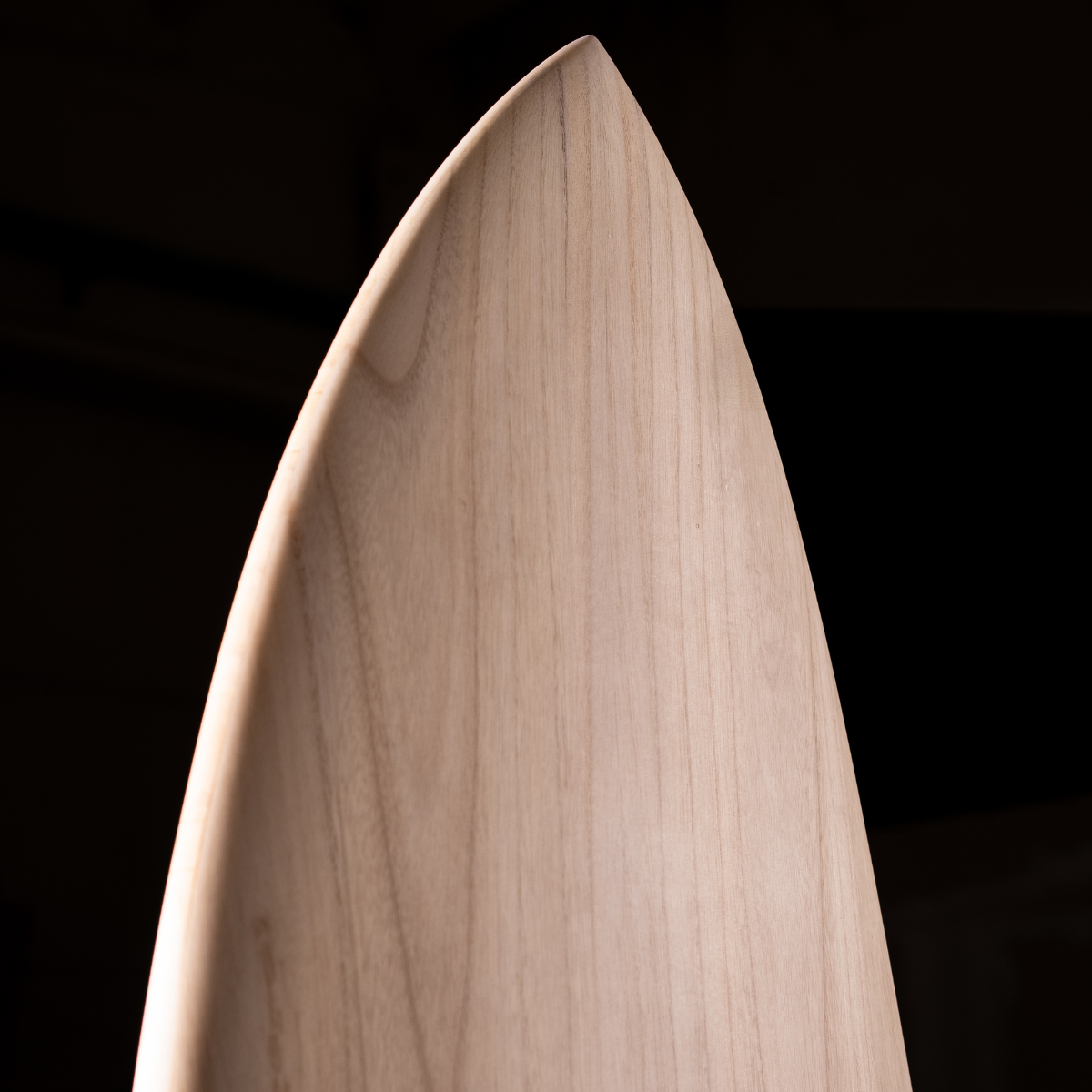 wooden surfboard