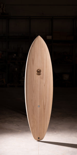 wooden surfboard