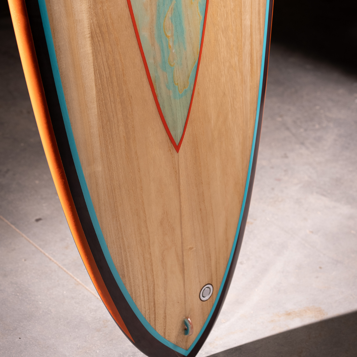 wooden surfboard resin tint