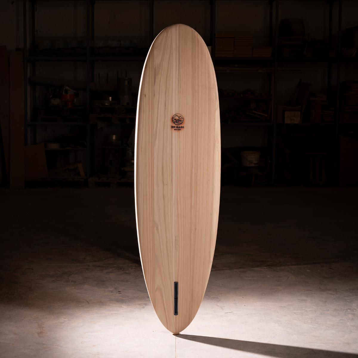 wooden longboard surf