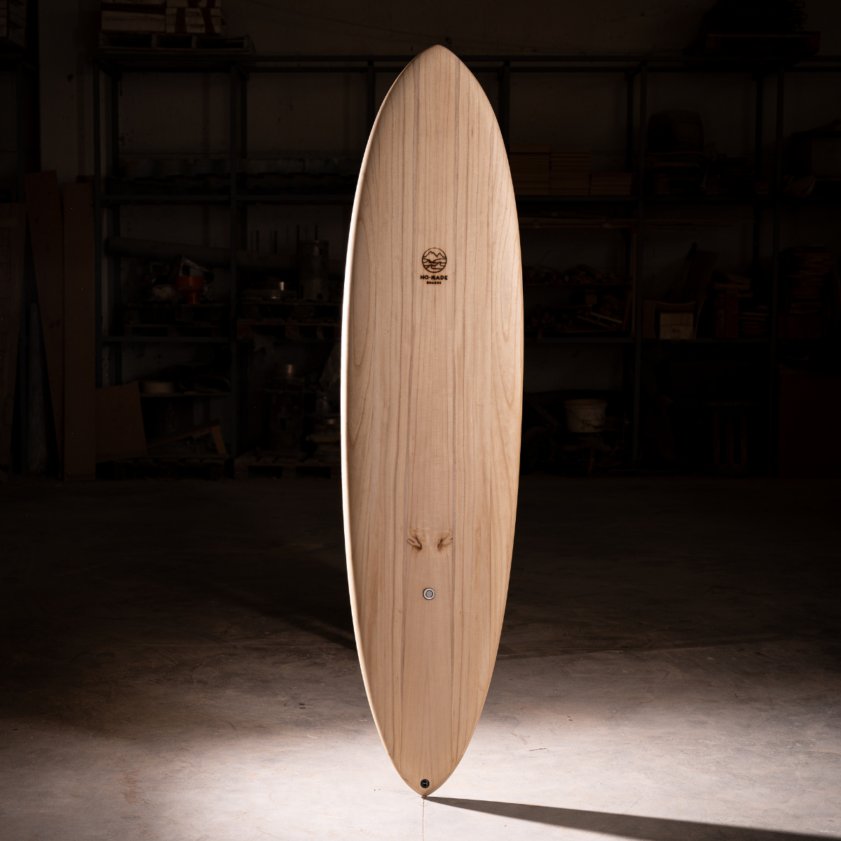 wooden longboard surf